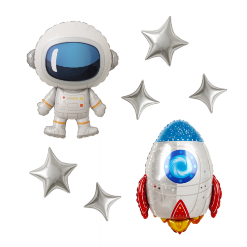 ruimte ballonnen set astronaut raket sterren